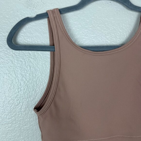 Lululemon Power Pivot Ribbed Tank XS Luxtreme Beige Nude Athletic Activewear Str - Picture 2 of 6